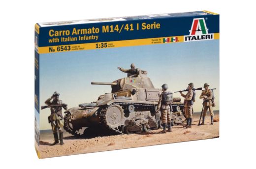 Maquette militaire : Char M14/41+ infanterie italienne 1/35 - Italeri 06543