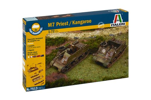 Maquettes militaires : Chars M7 Priest/Kangaroo - 1:72 - Italeri 07513