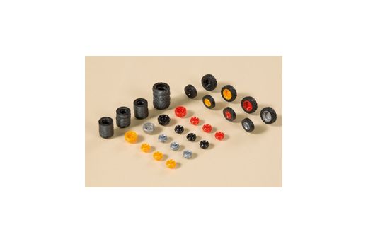 Jantes et pneus miniatures - 1:87 HO - Auhagen 41646