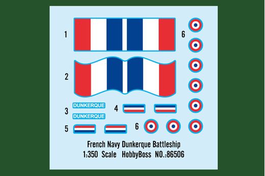 Maquette navire militaire : Navire Dunkerque - 1:350 - Hobby Boss 86506