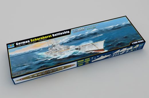 Maquette navire - DKM Scharnhorst - 1:200 - Trumpeter 3715 003715