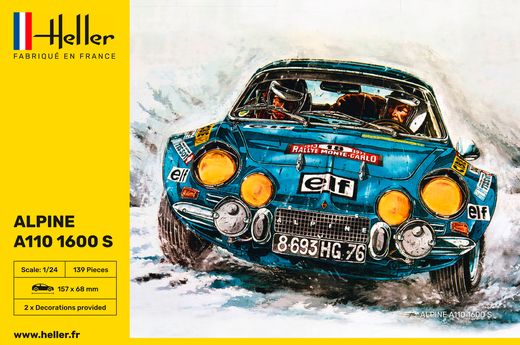 Maquette voiture française Alpine A110 - 1:24 -  Heller 56745