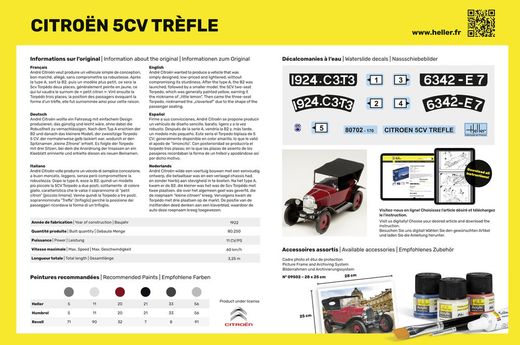 Maquette voiture de collection : Citroën Trefle - 1:24 - Heller 80702