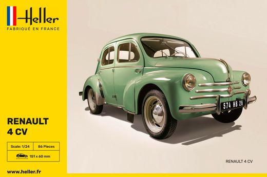 Maquette française RENAULT 4 CV - 1/24 - Heller 80762