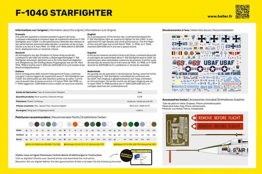 Maquette avion : F-104G Starfighter - 1:48 - Heller 30520