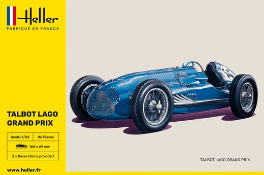 Maquette voiture de collection : Talbot Lagot GP - 1/24 - Heller 80721