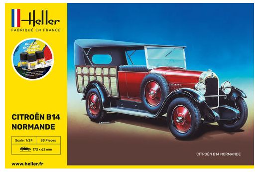 Maquette voiture de collection : Starter kit Citroën B14 Normande - 1:24 - Heller 56729