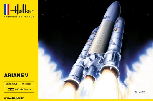 Maquette aéronautique : Fusée Ariane 5 - 1/125 - Heller 80441