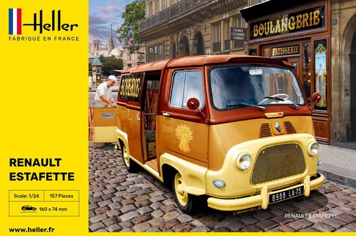 Maquette voiture Renault Estafette boulangerie - 1:24 - Heller 80743