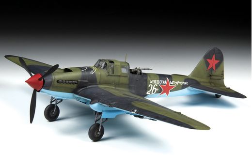 Maquette d'avion militaire : Il‐2M Sturmovik Mod.1943 - 1/48 - Zvezda 04826 4826