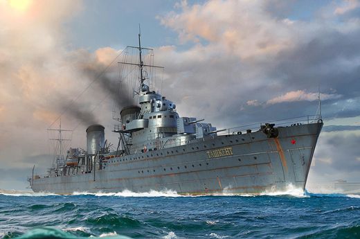 Maquette bateau : Destroyer russe Taszkient 1940 1/700 - Trumpeter 6746