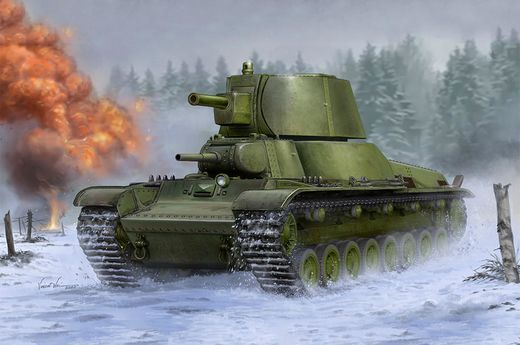 Maquette militaire : Tank soviétique lourd T-100Z 1/35 - Trumpeter 9591