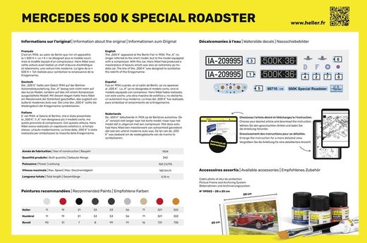 Maquette voiture : 500K Special Roadster 1/24 - Heller 80710