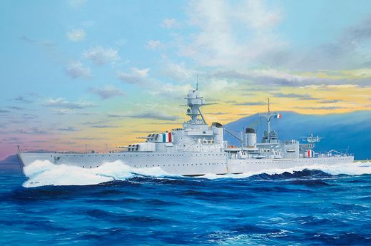 Maquette navire militaire : Croiseur léger français Marseillaise 1/350 - Trumpeter 05374