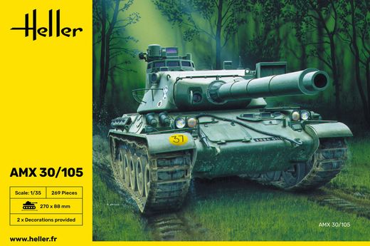 Maquette militaire : Char d'assaut français AMX 30/105 1/35 - Heller 81137