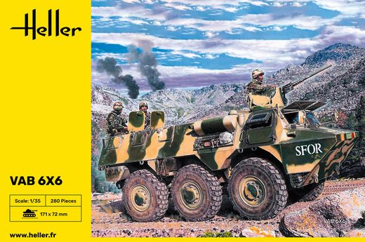 Maquette militaire : Blindé français VAB 6x6 1:35 - Heller 81141