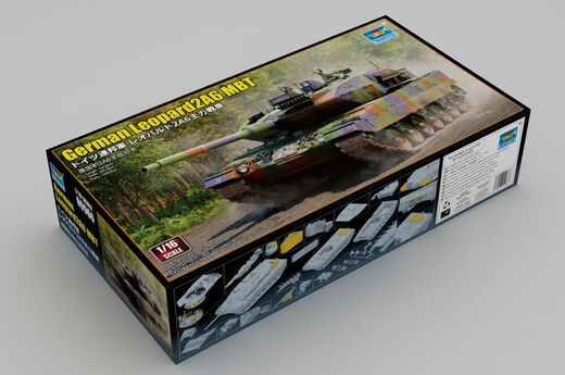 Maquette char Léopard allemand 2A6 MBT - Trumpeter 966Maquette char Léopard allemand 2A6 MBT - Trumpeter 966