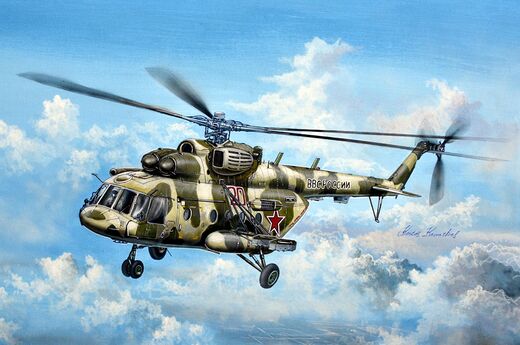 Maquette hélicoptère : Mi-8MTV5 Hip russe 1/48 - Trumpeter 05853