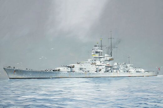 Maquette de navire de guerre : German Gneisenau Battleship au 1/350 - Trumpeter 05360 5360