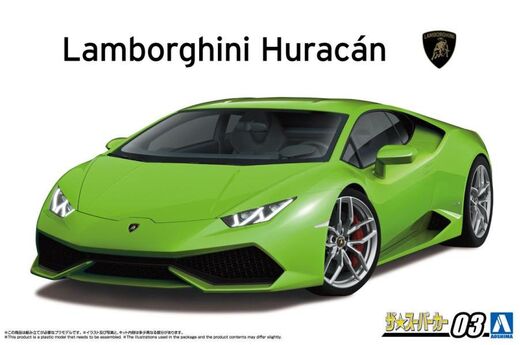 Maquette de voiture de sport : Lamborghini hurican au 1/24 - Aoshima 20228