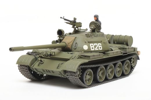 Maquette char d'assaut : Russian Medium Tank T-55 - 1/48 - Tamiya 32598 - france-maquette.fr