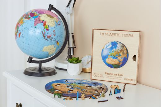 Puzzle décoratif en bois : Planète terra - Créatif Puzzle