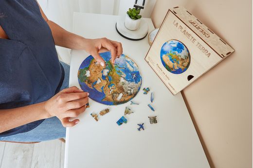 Puzzle décoratif en bois : Planète terra - Créatif Puzzle