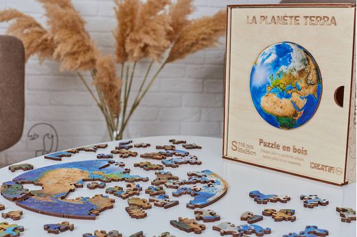 Puzzle décoratif en bois : Planète terra - Créatif Puzzle