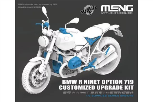 Maquette moto : BMW R nineT Option 719 Customized Upgrade Kit (Résine) - 1:9 - Meng SPS-078