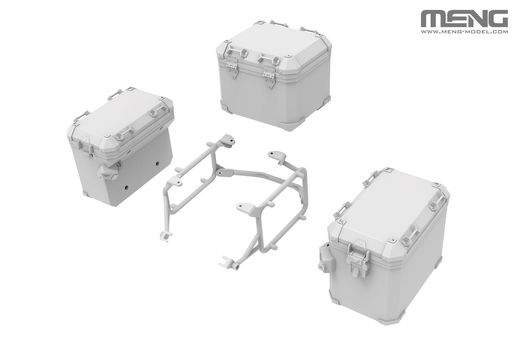 Accessoire maquette moto : BMW R 1250 GS ADV Coffres de rangement à peindre 1/9 - Meng SPS-091S