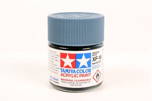 Peinture pour maquettes - XF18 BLEU MOYEN MAT - XL 23 ml - Tamiya 81318