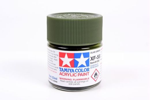 Peinture pour maquettes - XF58 VERT OLIVE FONCE MAT - XL 23 ml - Tamiya 81358