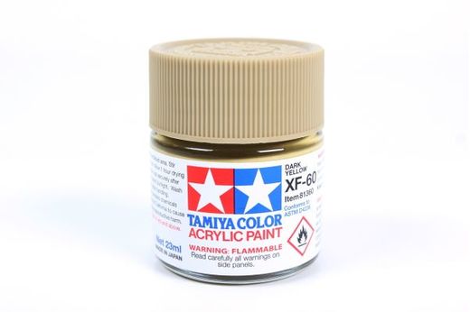 Peinture pour maquettes - XF60 JAUNE FONCE MAT - XL 23 ml - Tamiya 81361