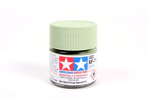 Tamiya 81771 - XF71 Vert Cockpit mat : Peinture acrylique