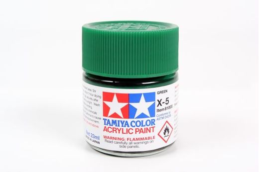 Peinture pour maquettes - X5 VERT brillant - XL 23 ml - Tamiya 81005