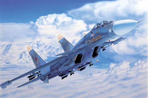 Maquette d'avion militaire : SU - 27D SEA Flanker 1/72 - Italeri 0197
