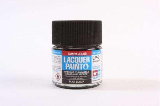 Tamiya LP-3 Noir Mat - Tamiya 82103, Peinture laquée
