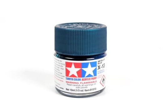 Tamiya 81513 - X13 Bleu Metallisé Brillant : Peinture acrylique