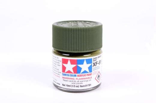 Tamiya 81781 - XF81 Vert foncé Mat : Peinture acrylique