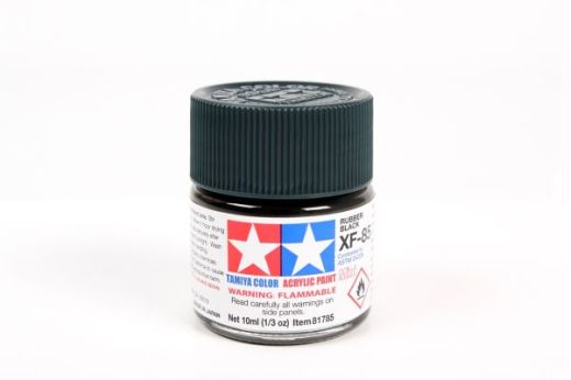 Tamiya 81785 - XF85 -Noir caoutchouc mat - Peinture acrylique