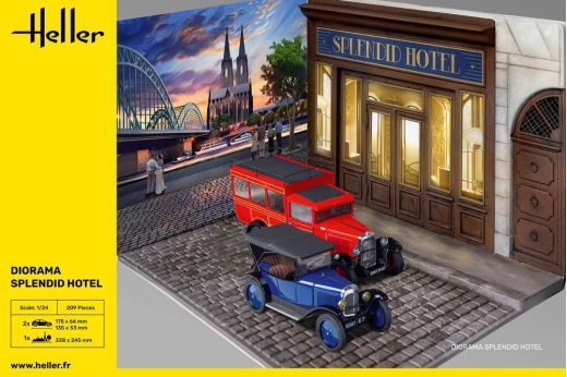 Kit de modélisme automobile : Diorama Splendid Hotel 1/24 - Heller 50330