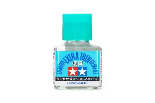 Colle pour maquettes et figurines - Colle à faible odeur extra-fluide 40 ml - Tamiya 87236