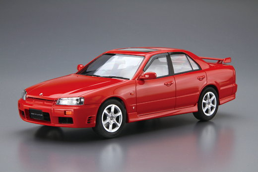 Maquette voiture : Nissan ER34 Skyline 25 GT-X 1/24 - Aoshima 05750
