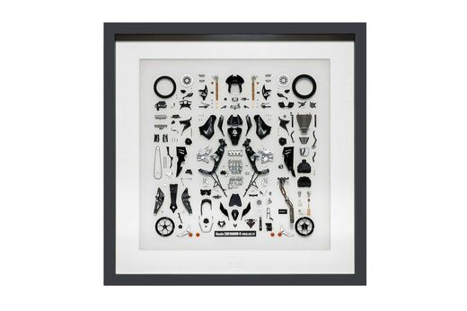 Panneau de pièces moto miniature : Parts Panel Honda CBR1000RR-R Fireblade SP noir 1/12 - 21244