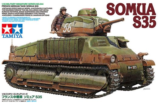 Maquette char d'assaut : Char Somua S35 - 1/35 - Tamiya 35344