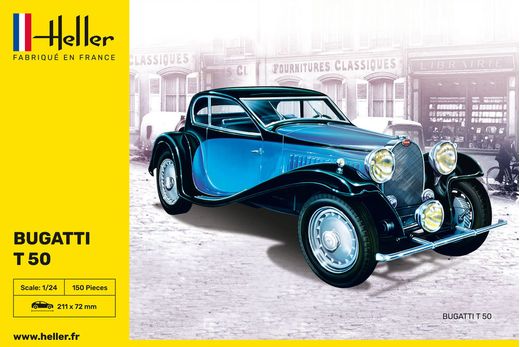 Maquette voiture : BUGATTI T.50 - 1:24 - Heller 80706