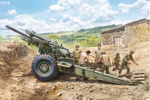 Maquette artillerie militaire : M1 155mm Howitzer - 1:35 - Italeri 06581 6581