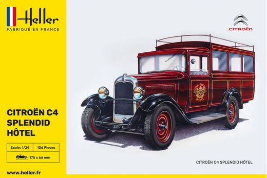 Maquette voiture : Citroën C4 " Splendid Hôtel" - 1:24 - Heller 80713