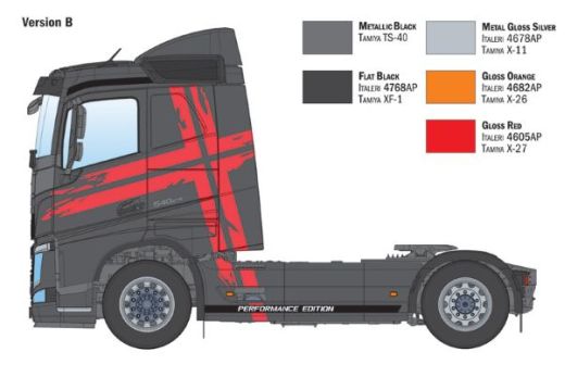 Maquette camion : Volvo FH Low Roof 1/24 - Italeri 3967  03967