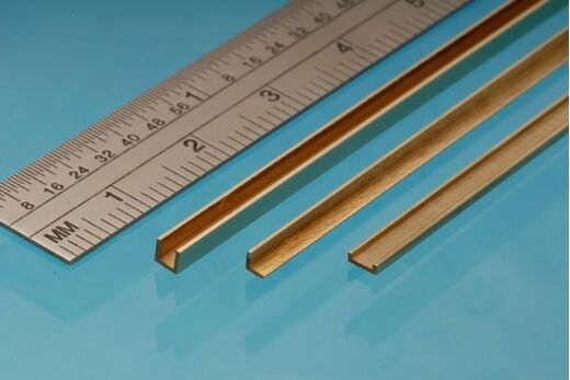Outils pour maquette : 4 profilés d'angles en laiton 6 x6 mm - Albion A6
